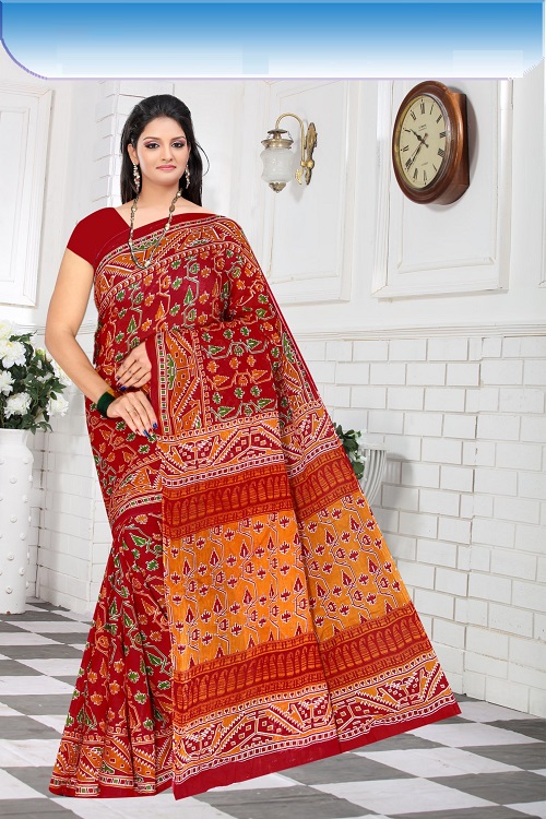 Dhoom 1 Casual Daily Wear Wholesale Cotton Printed Sarees
